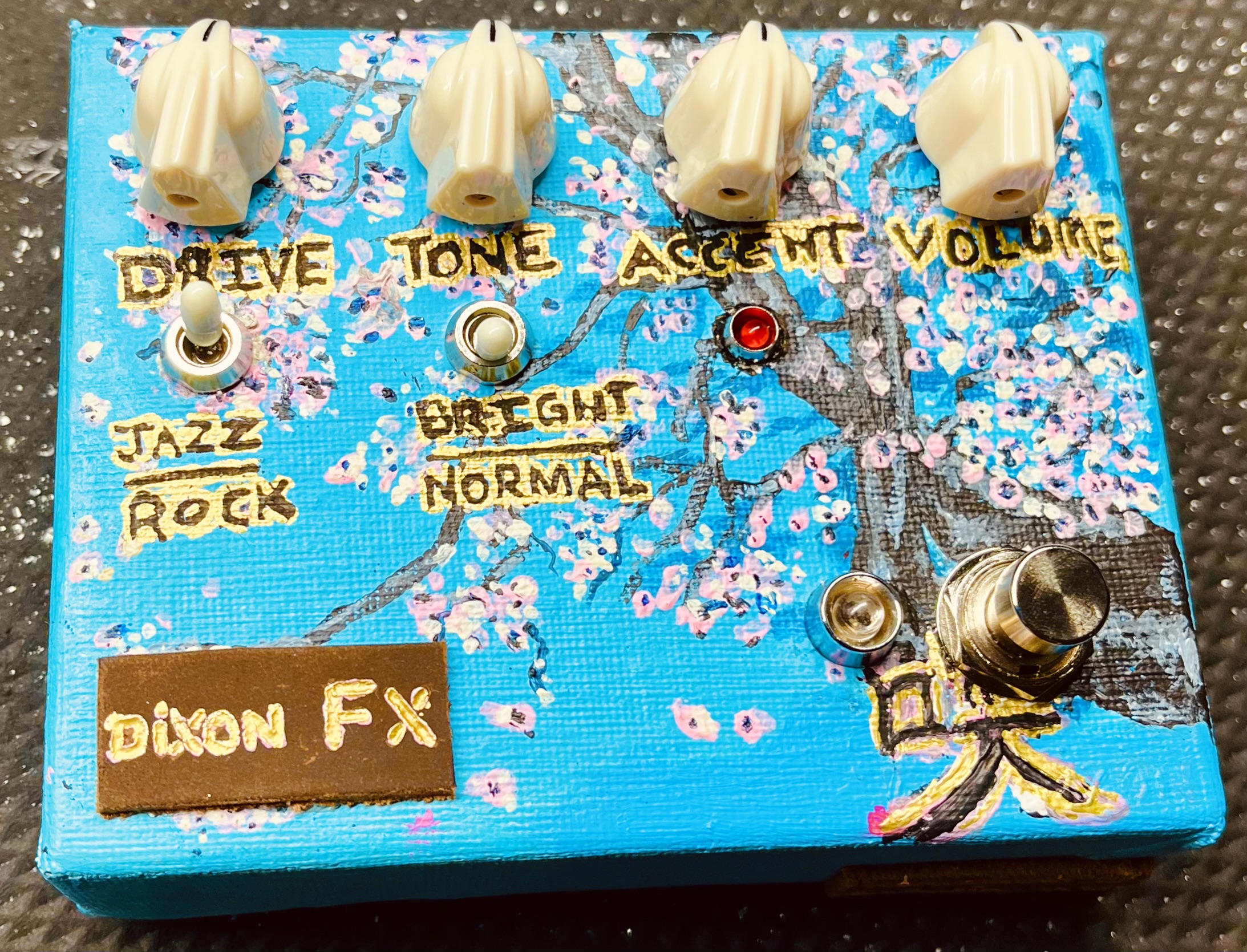 Hand-painted Lowland prototype with cherry blossoms